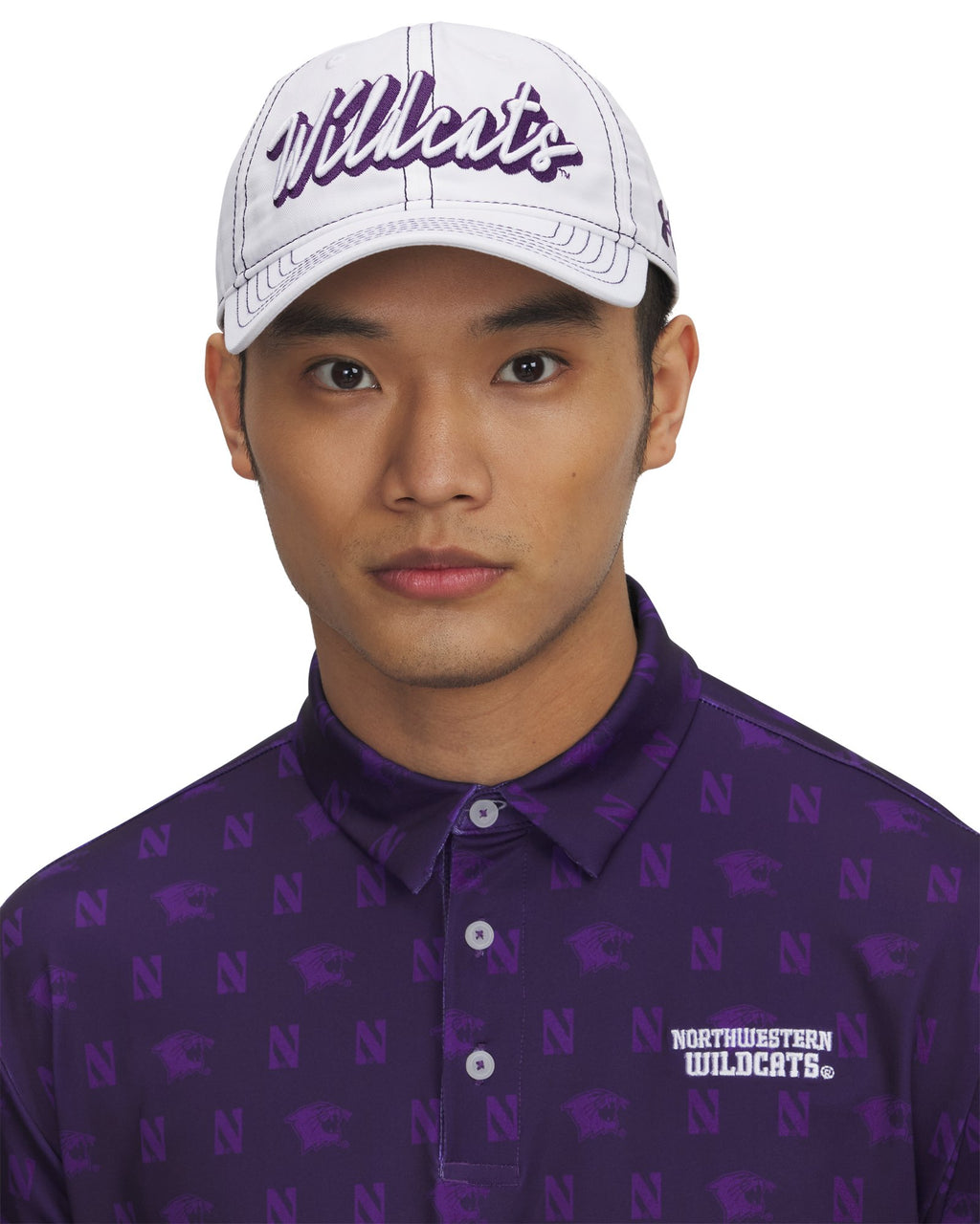 UA Washed Cotton Collegiate Men's Cap - White
