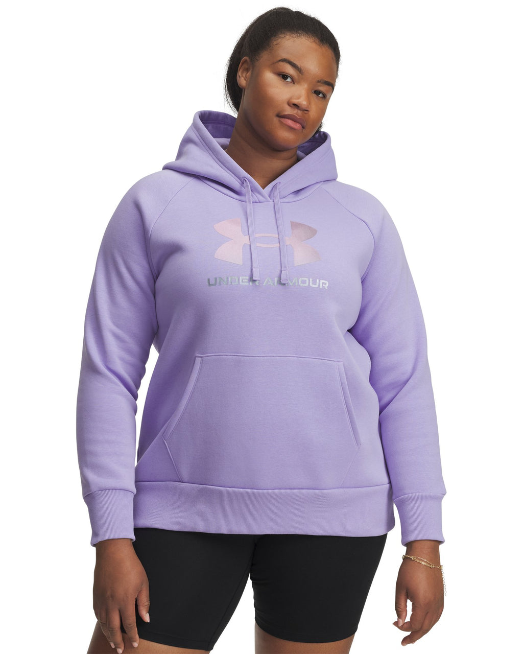 UA Rival Fleece Shimmer Women's Hoodie - Purple