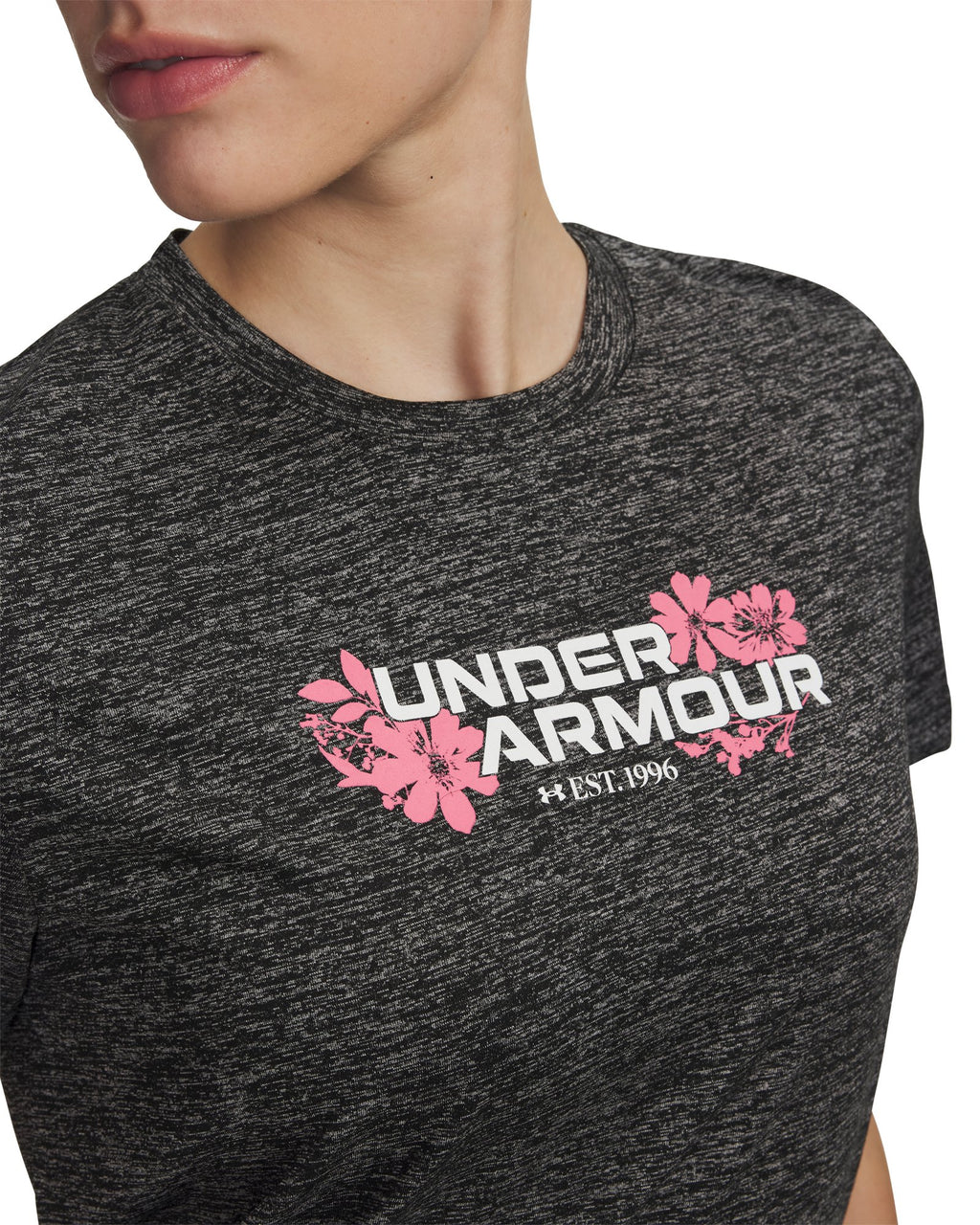 UA Tech™ Twist Graphic Women's Short Sleeve - Black