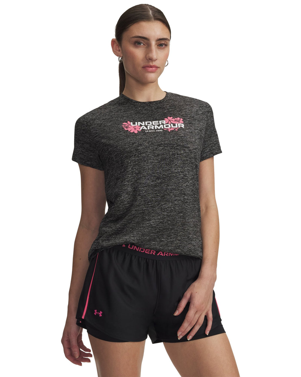 UA Tech™ Twist Graphic Women's Short Sleeve - Black