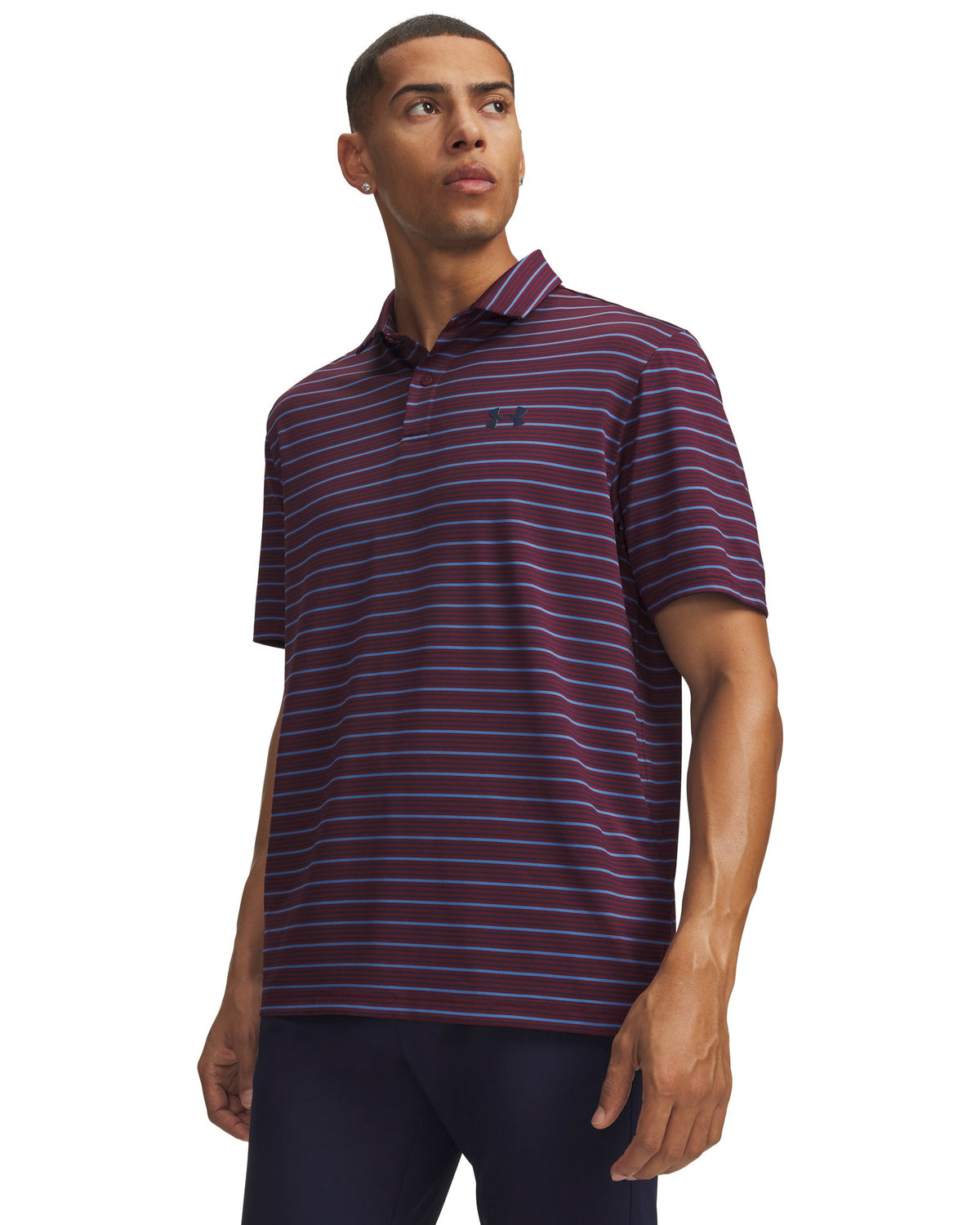 UA Matchplay Stripe Men's Polo - Red