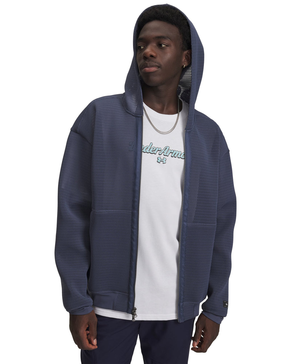 UA Sport Utility Mesh Men's Hoodie - Gray