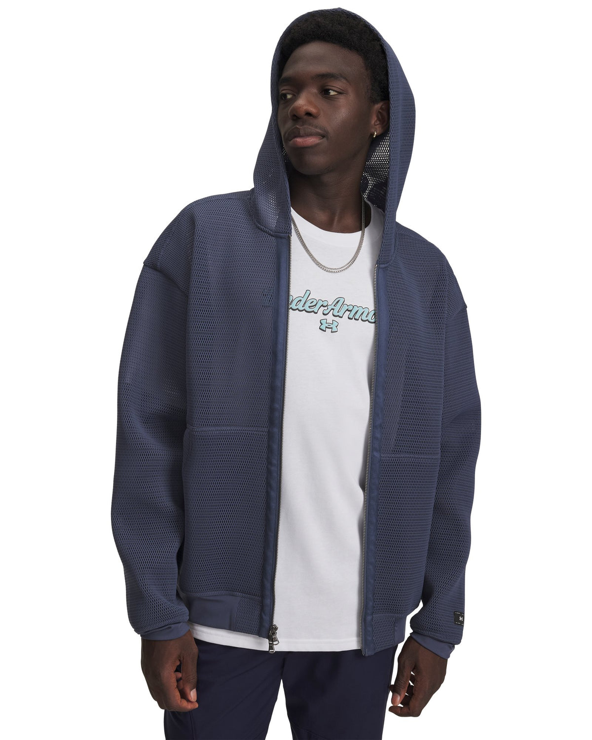 UA Sport Utility Mesh Men's Hoodie - Gray