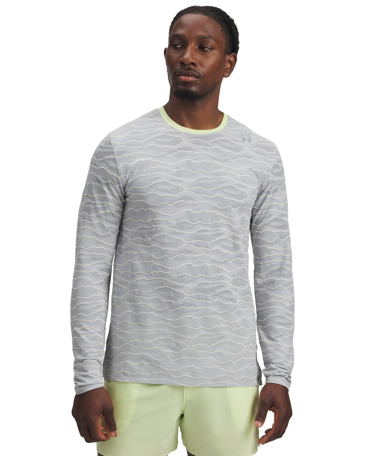 UA HB Jacquard Men's Long Sleeve - White