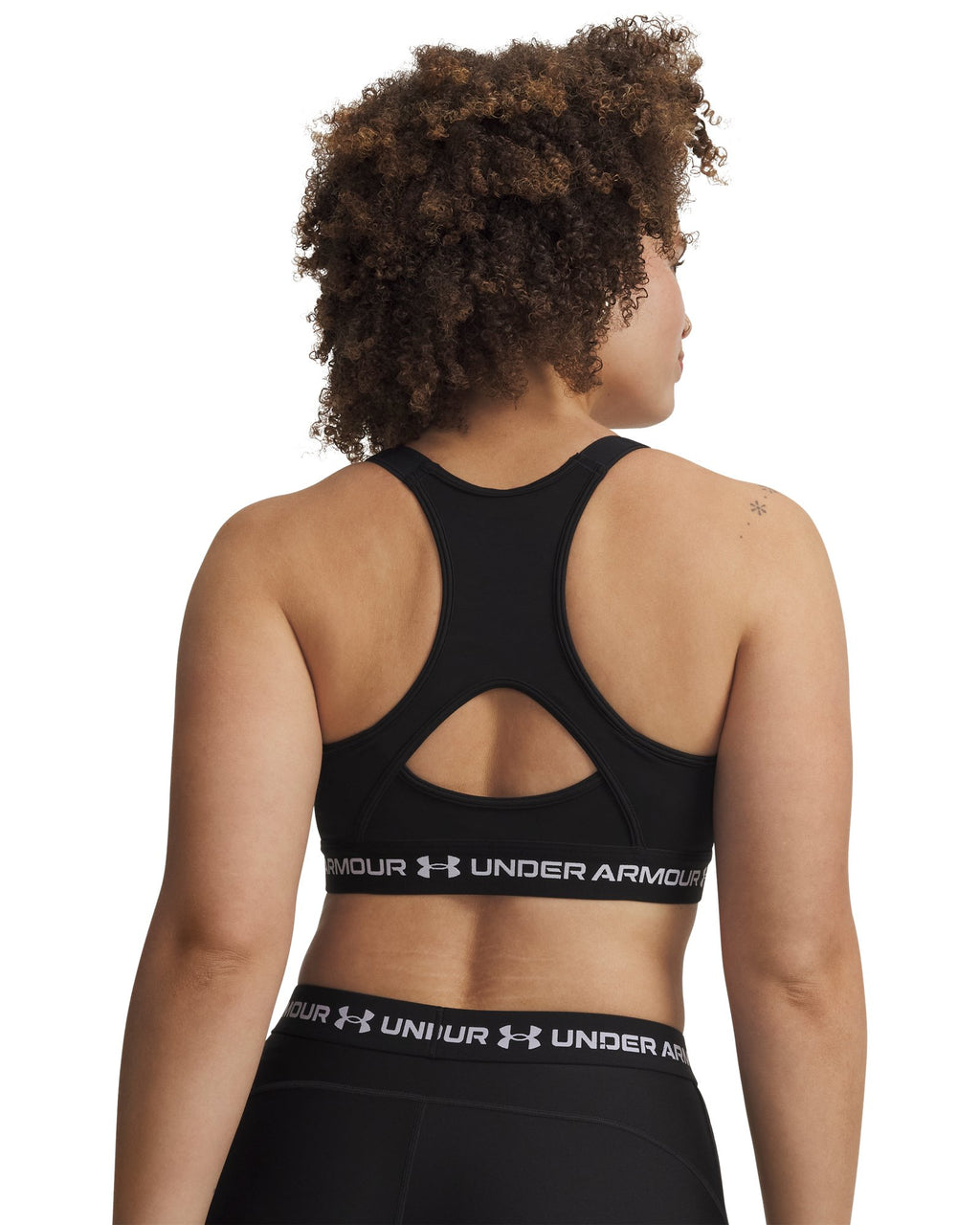 HeatGear® Crossback High Women's Sports Bra - White