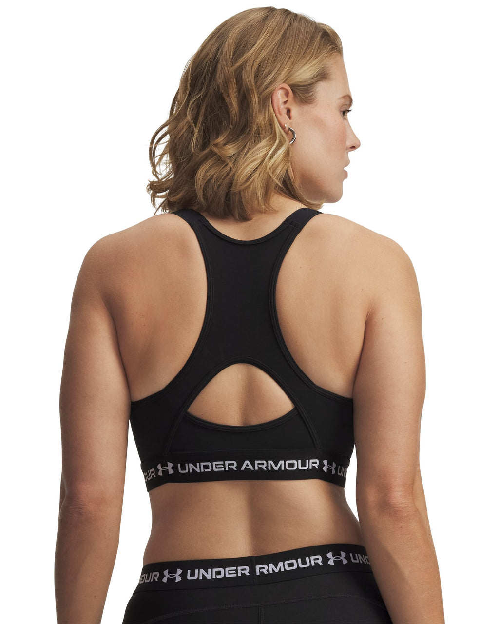 HeatGear® Crossback High Women's Sports Bra - White