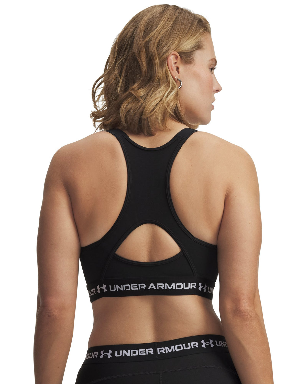 HeatGear® Crossback High Women's Sports Bra - White