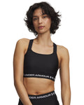 HeatGear® Crossback High Women's Sports Bra - Black