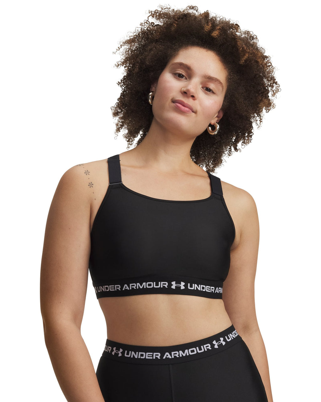 HeatGear® Crossback High Women's Sports Bra - White