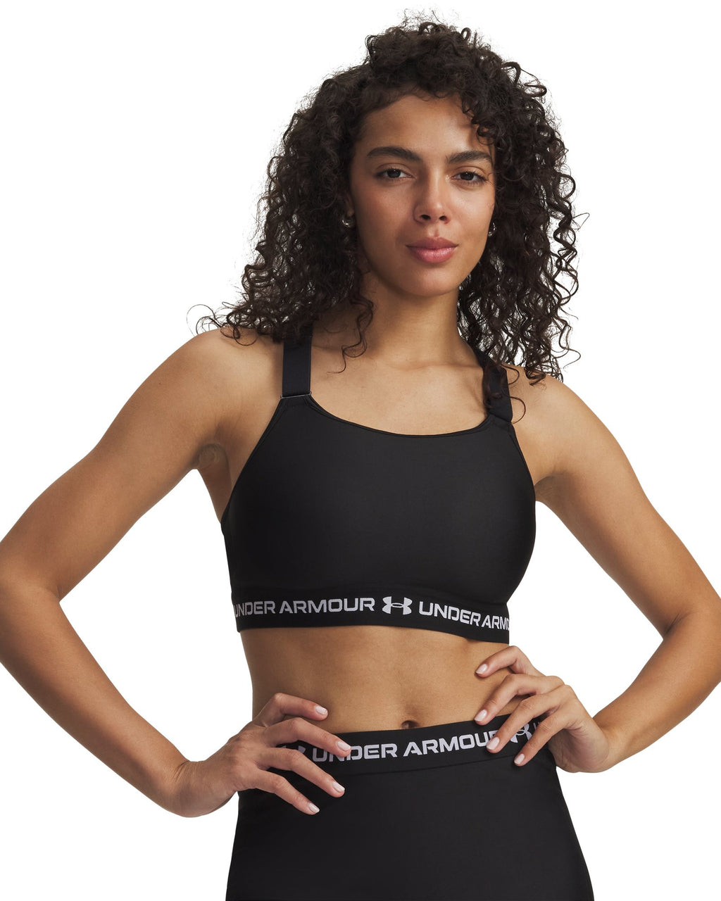 HeatGear® Crossback High Women's Sports Bra - White