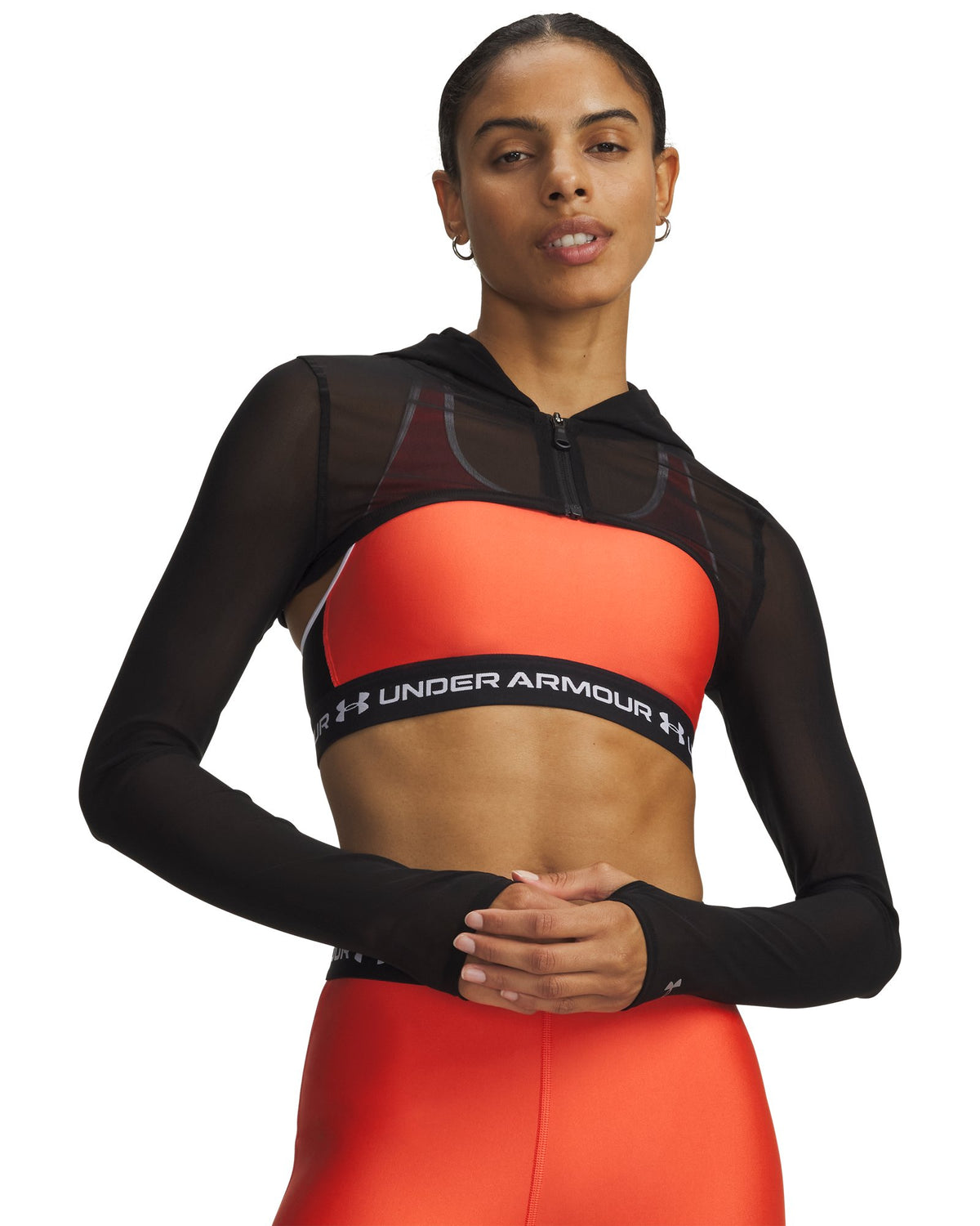 UA Vanish Elite Mesh Women's Crop Full Zip - Black