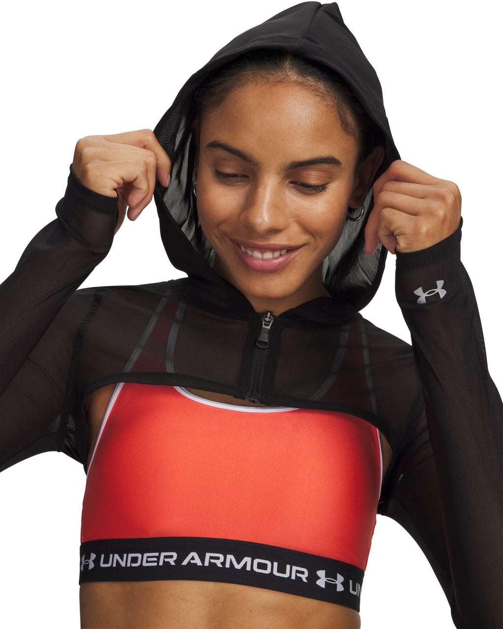 UA Vanish Elite Mesh Women's Crop Full Zip - Black