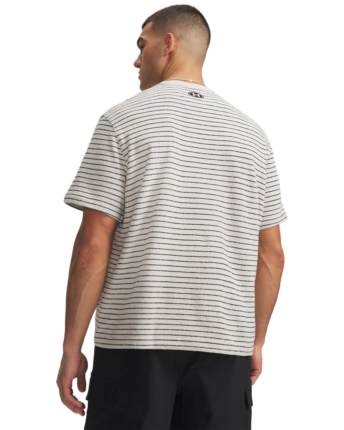 UA Icon Sportswear Terry Stripe Men's Short Sleeve - White