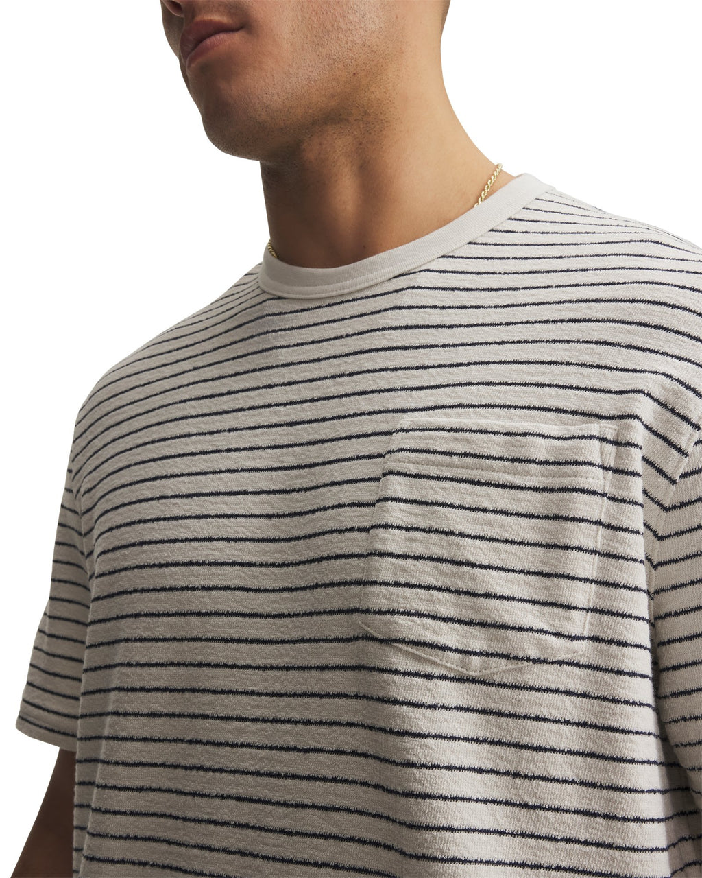 UA Icon Sportswear Terry Stripe Men's Short Sleeve - White