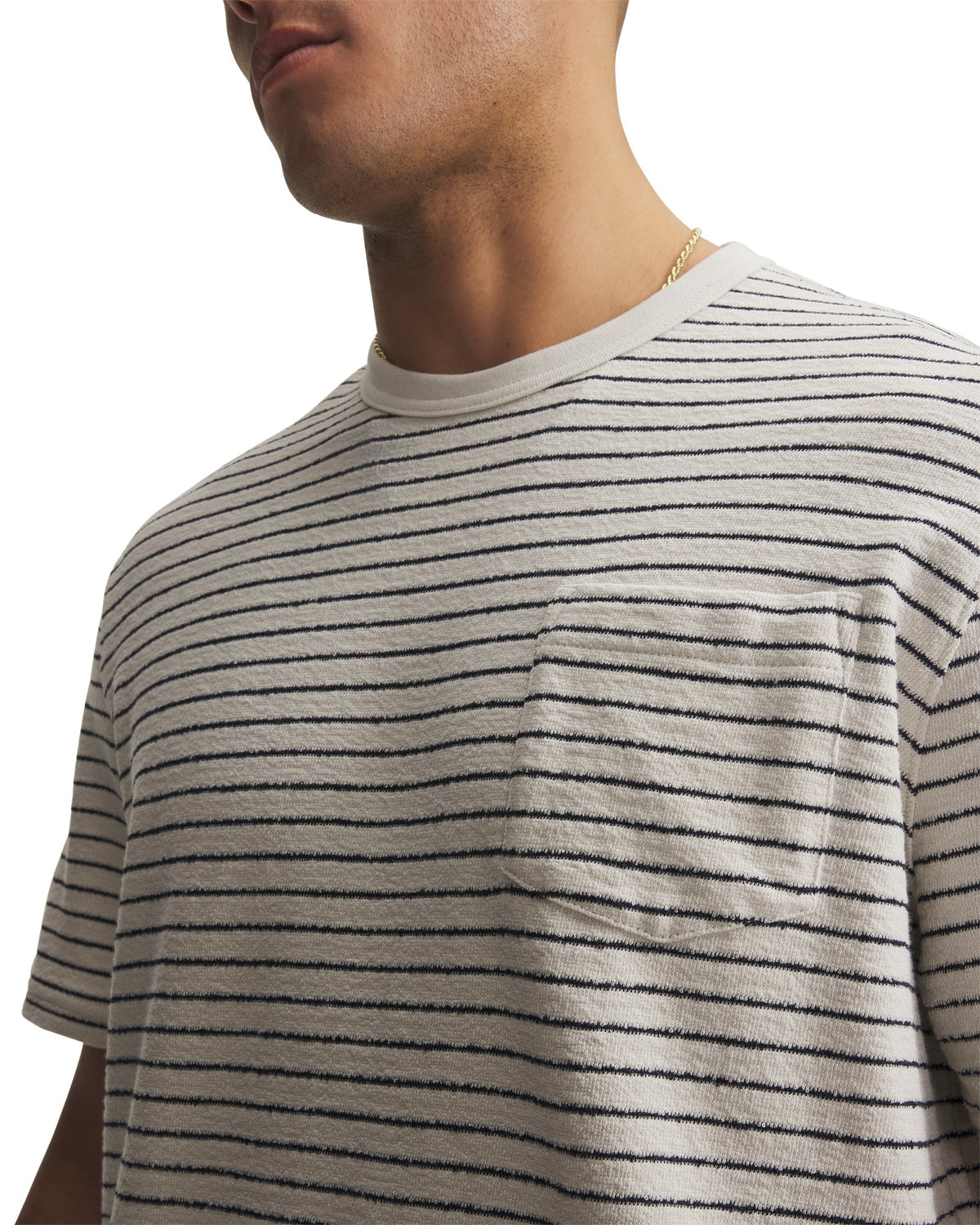 UA Icon Sportswear Terry Stripe Men's Short Sleeve - White