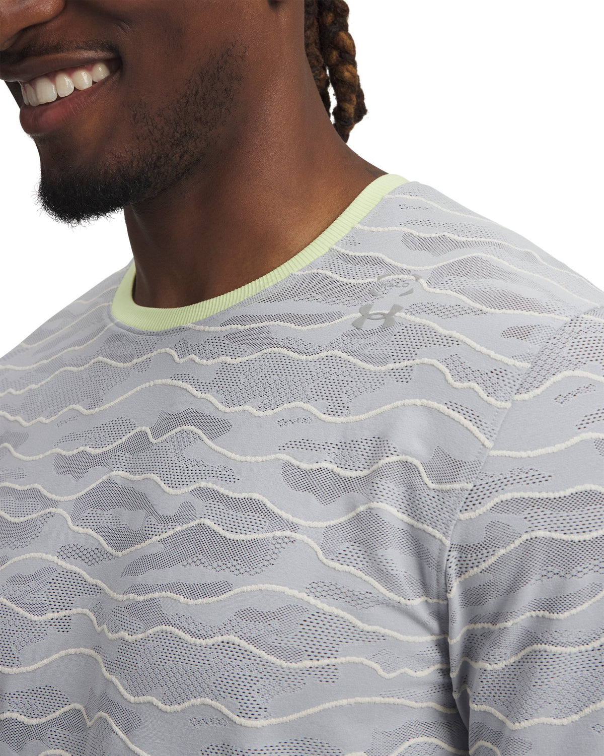 UA HB Jacquard Men's Short Sleeve - White