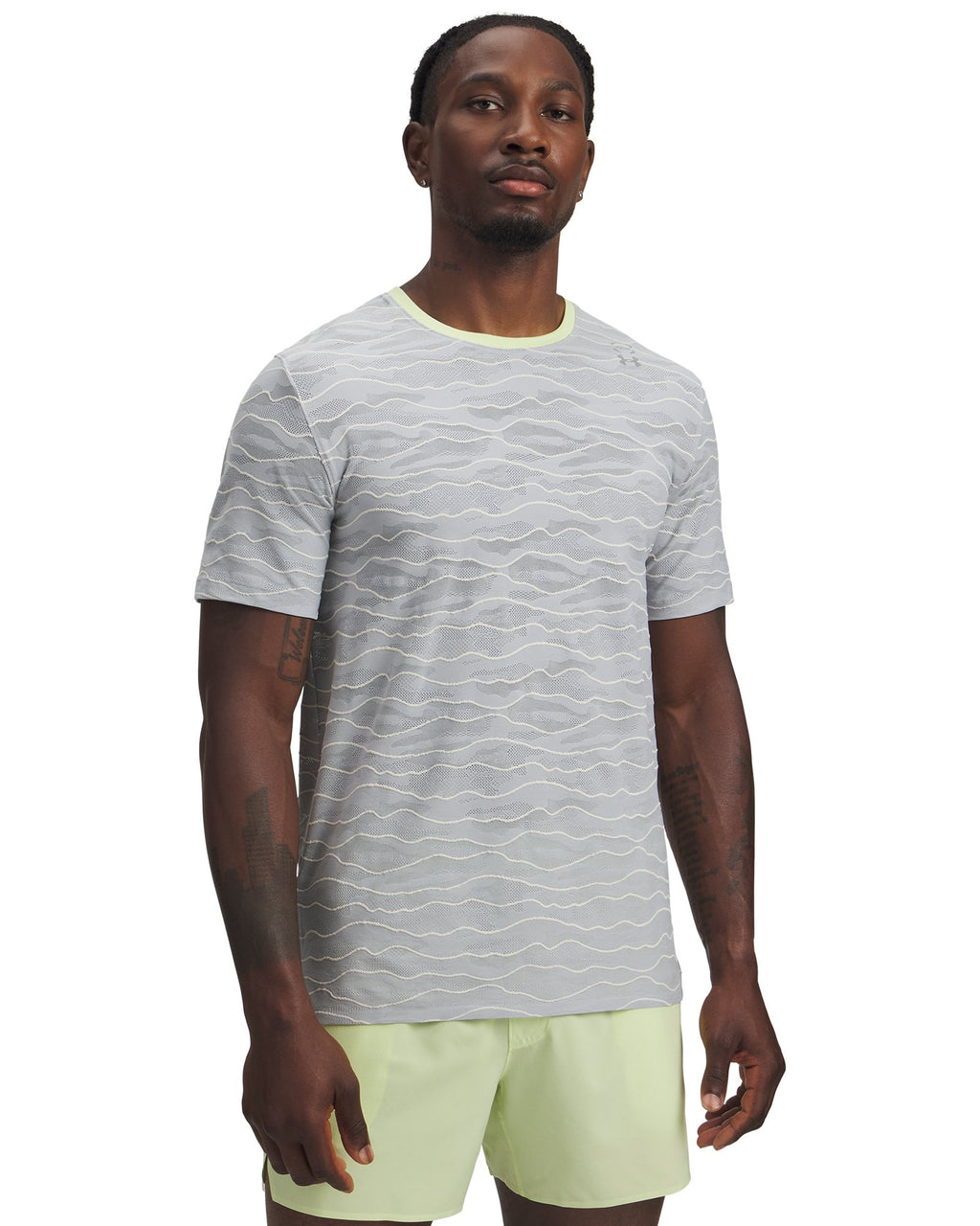 UA HB Jacquard Men's Short Sleeve - White