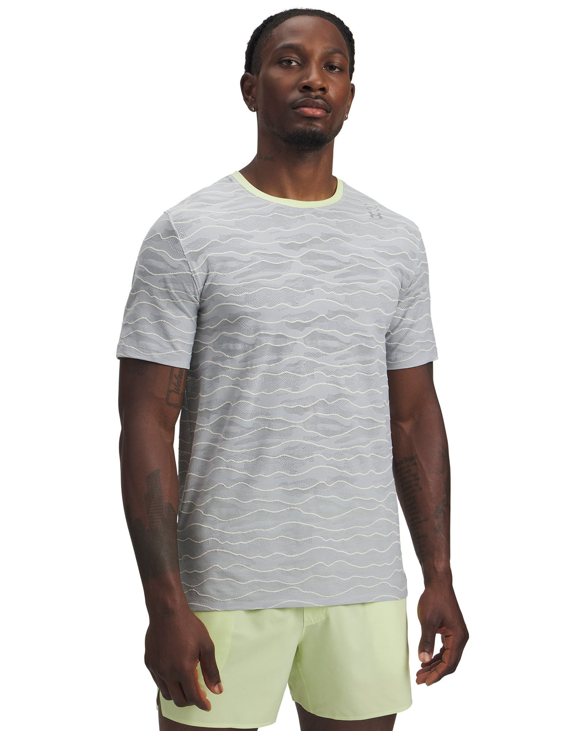 UA HB Jacquard Men's Short Sleeve - White