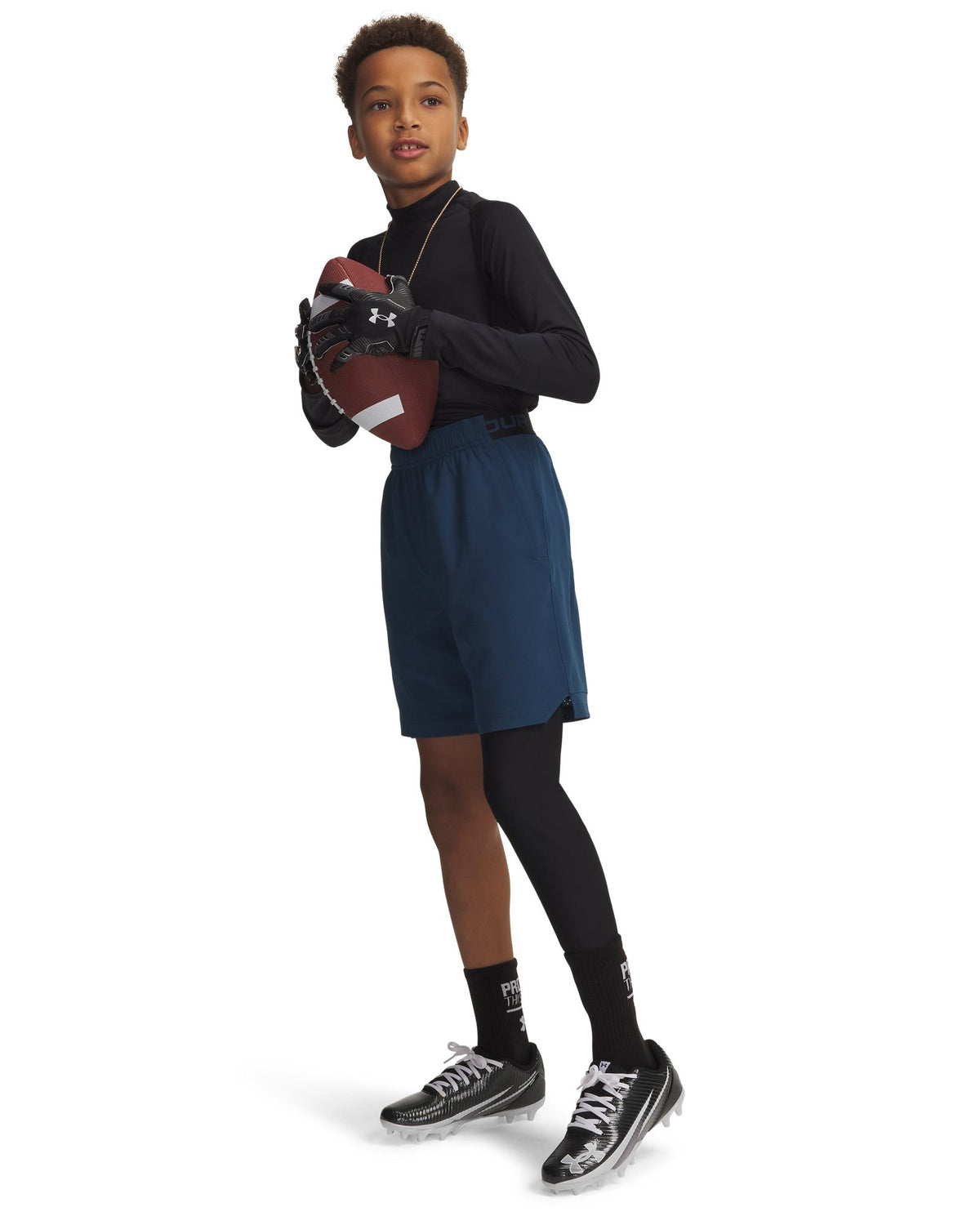 HeatGear® Asymmetrical Left Boys' Leggings - Black