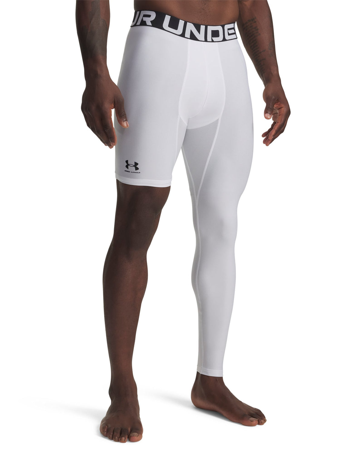 HeatGear® Asymmetrical Left Men's Leggings - White