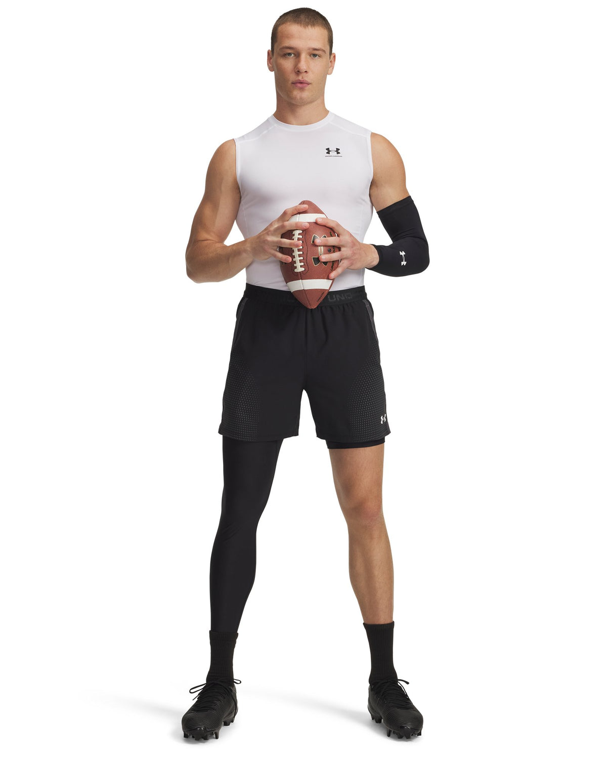 HeatGear® Asymmetrical Right Men's Leggings - Black