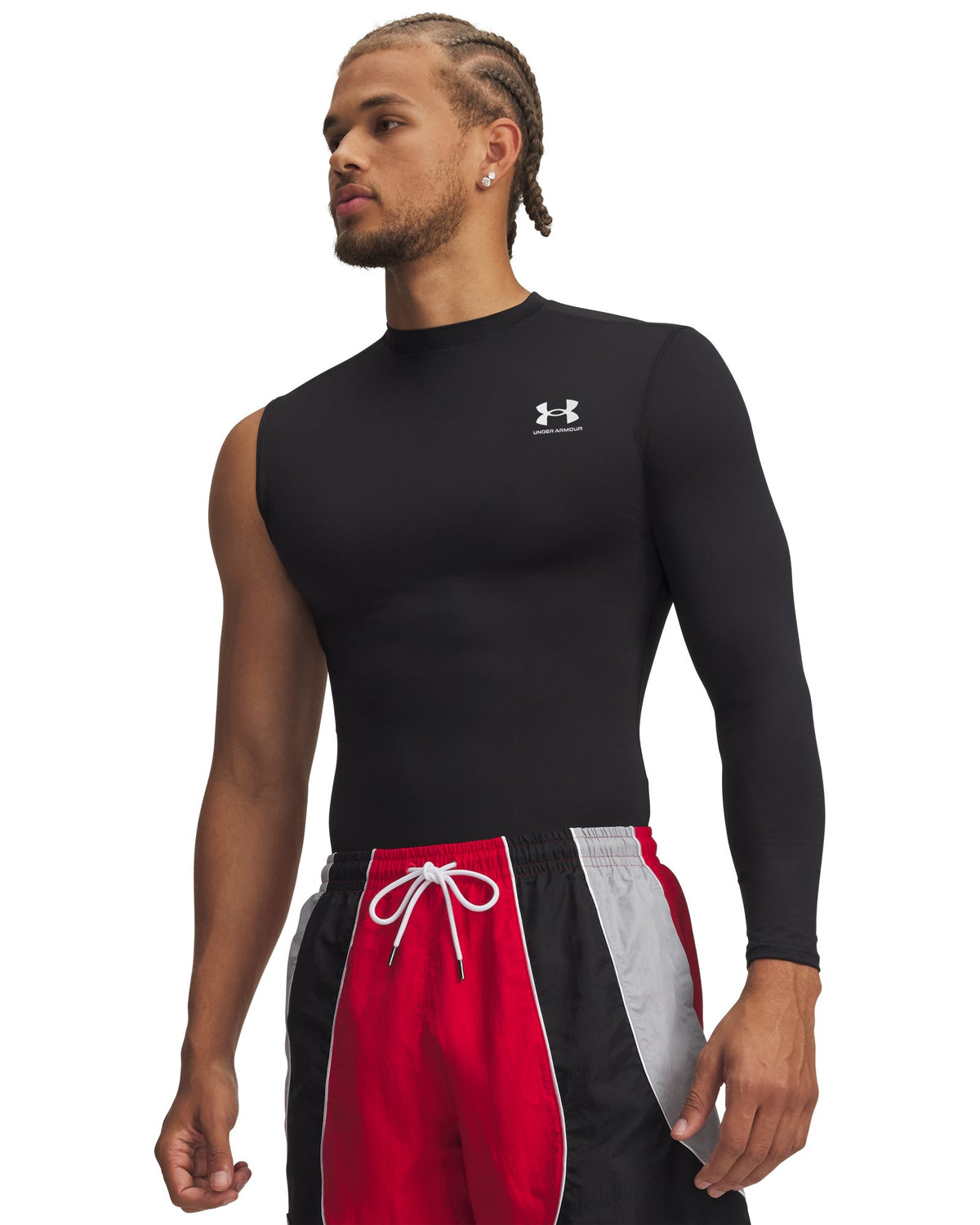 HeatGear® Asymmetrical Left Men's Long Sleeve - Black