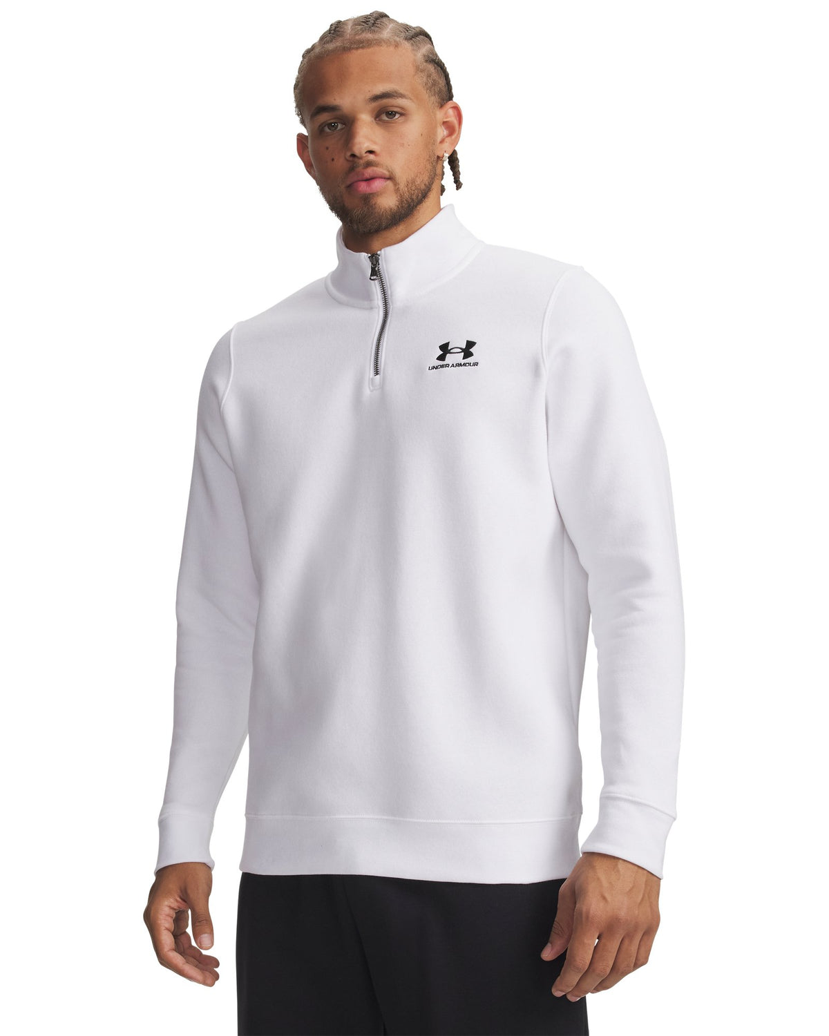 UA Icon Fleece Men's ¼ Zip - White