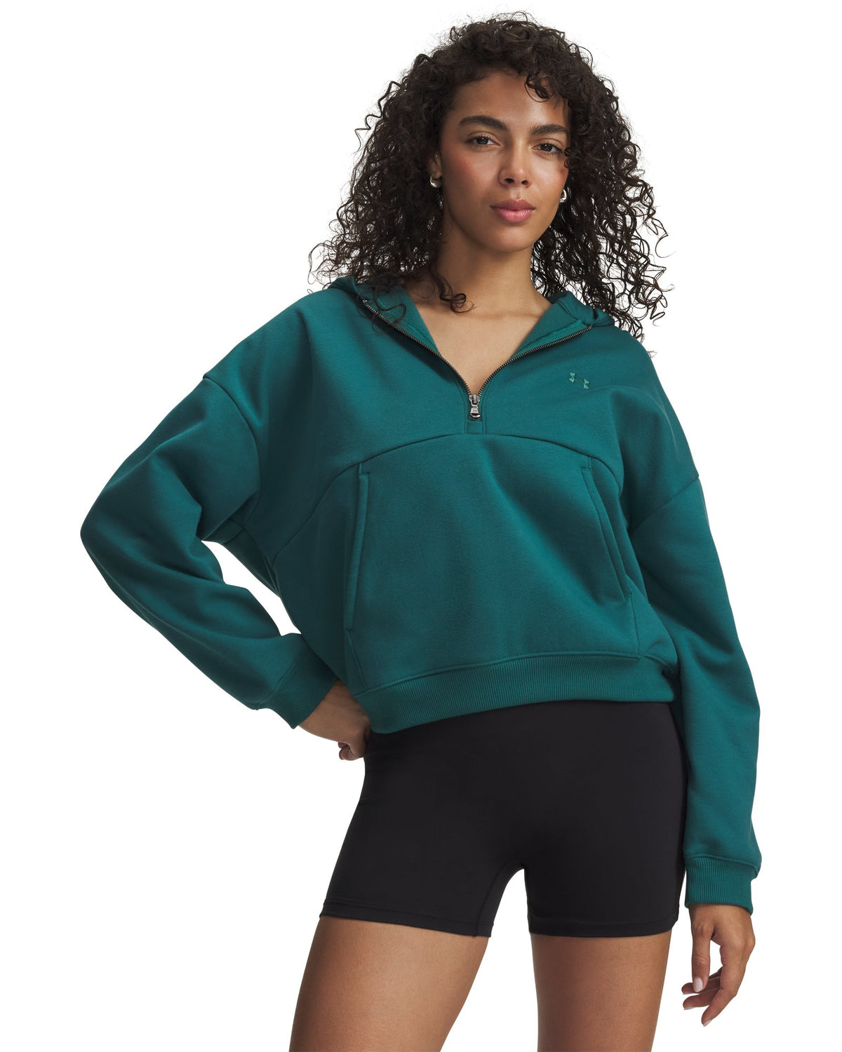 UA Icon Fleece: Reinvented Women's ½ Zip Hoodie - Green