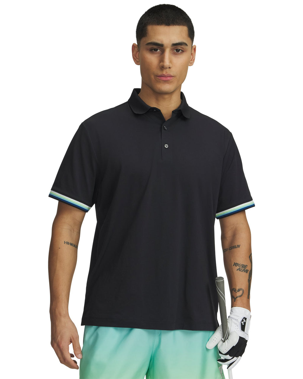 UA ArmourDry Golf Trip Pique Men's Polo - Black