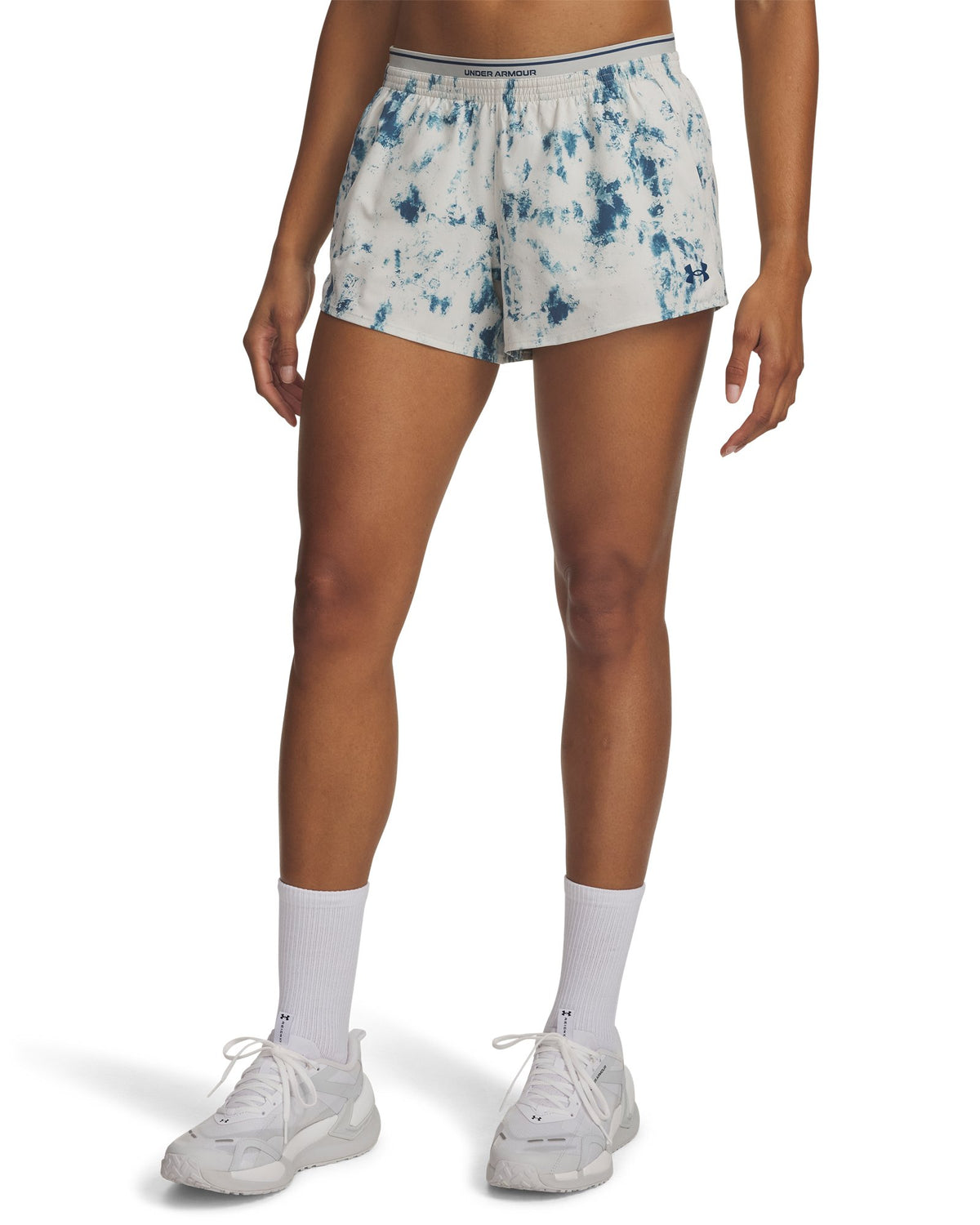 UA Vanish Woven Printed Women's 3" Shorts - White