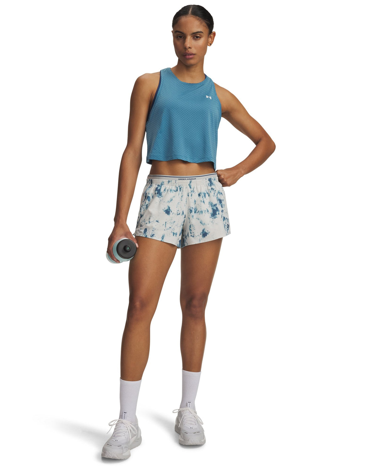 UA Vanish Woven Printed Women's 3" Shorts - White