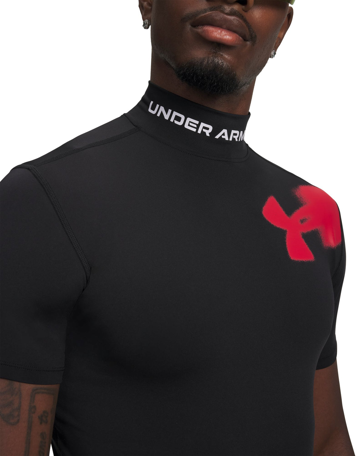 HeatGear® Click Clack Men's Short Sleeve Mock - Black