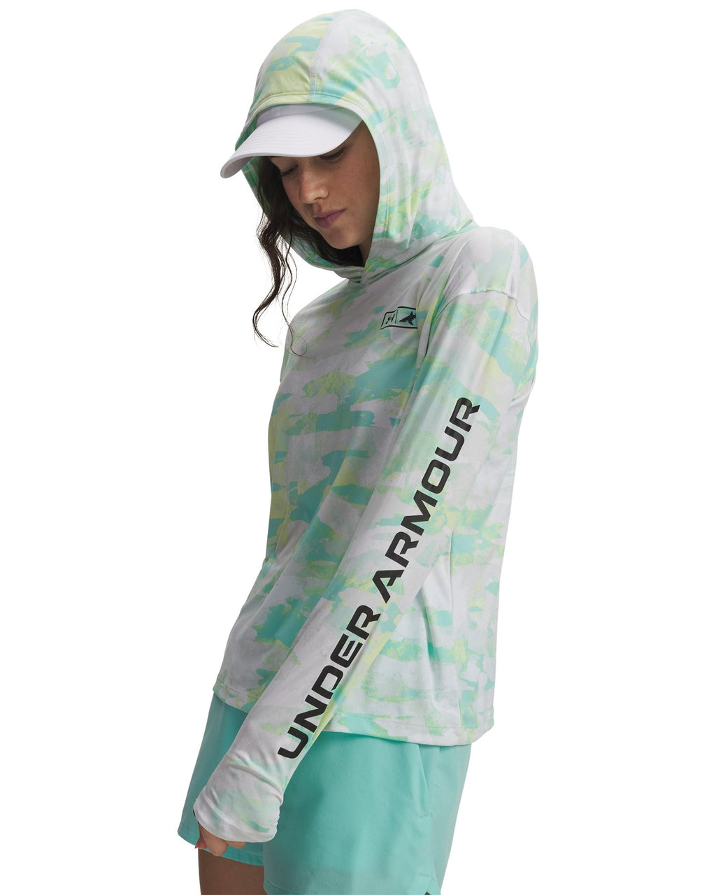 UA x BlacktipH Fish Elite Camo Women's Hoodie - White