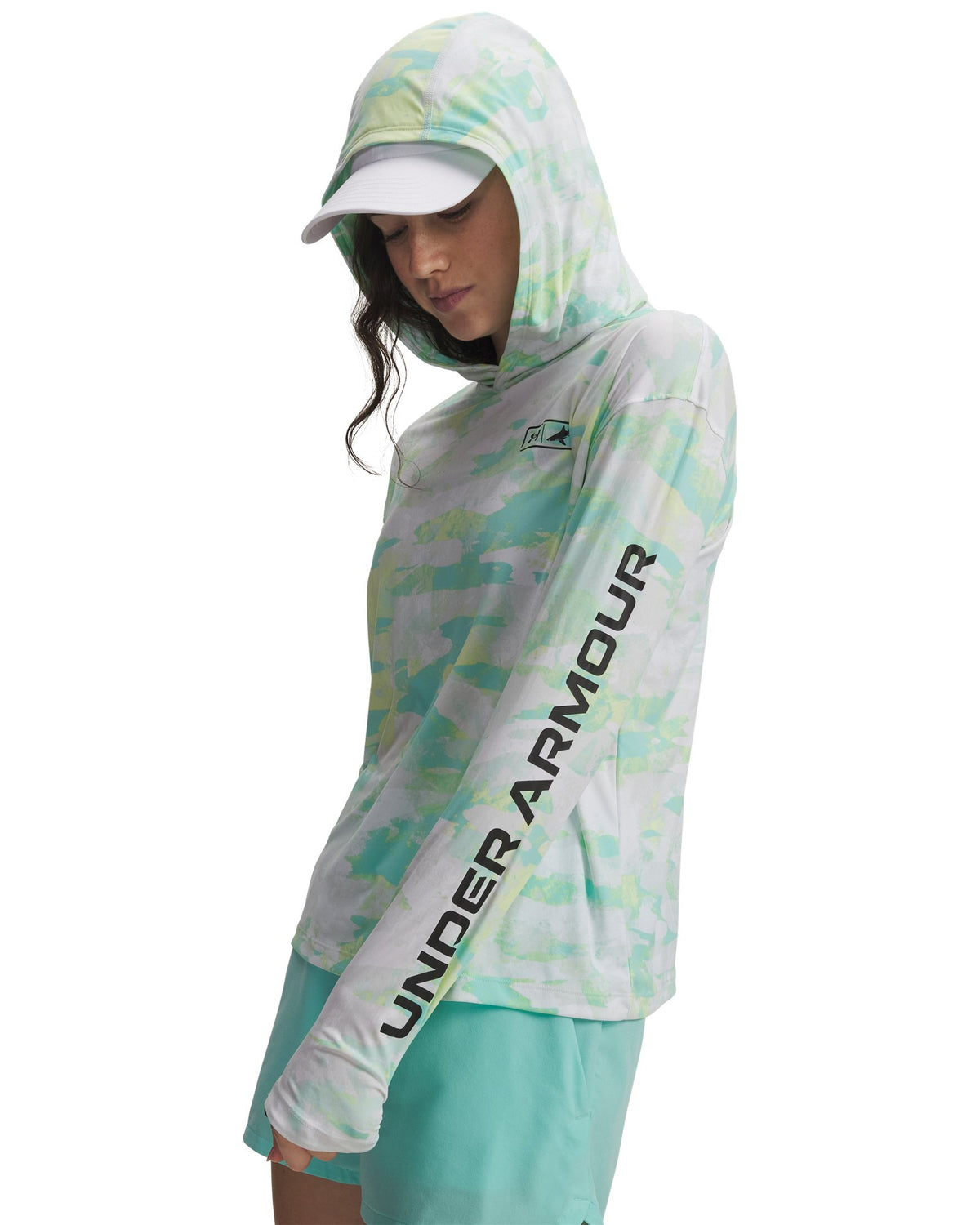 UA x BlacktipH Fish Elite Camo Women's Hoodie - White