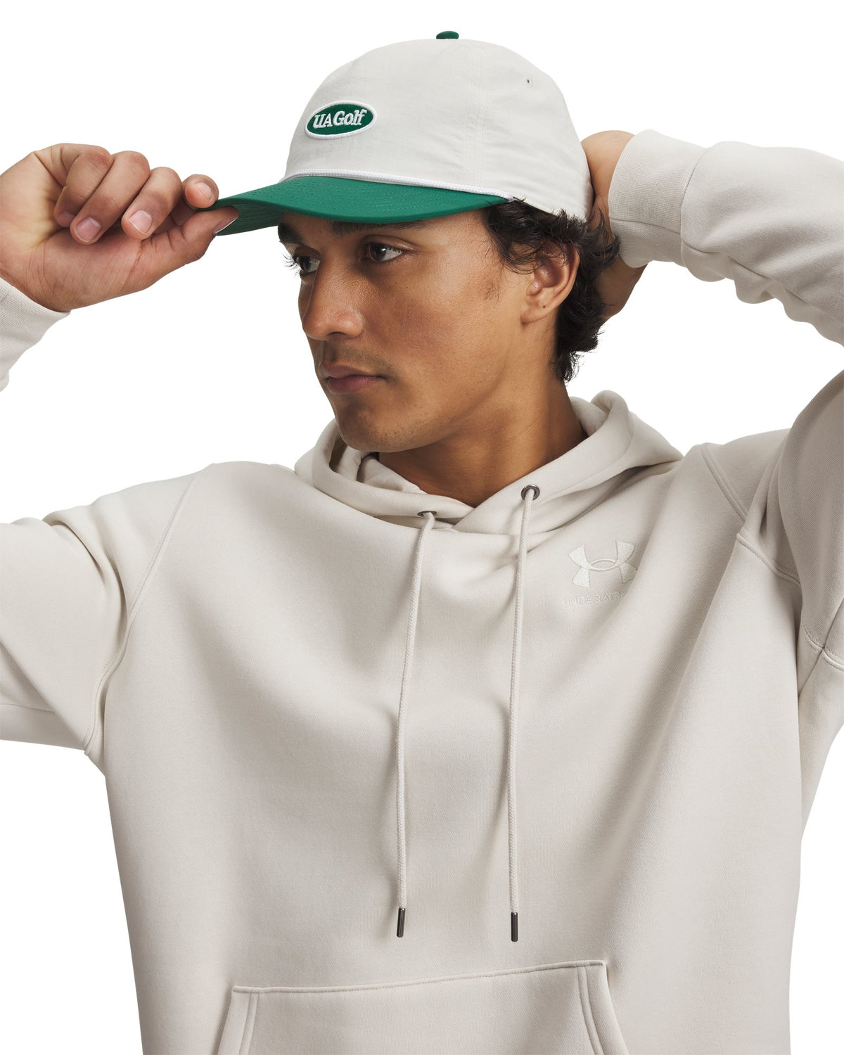 UA Drive Mid Nylon Men's Adjustable Cap - White