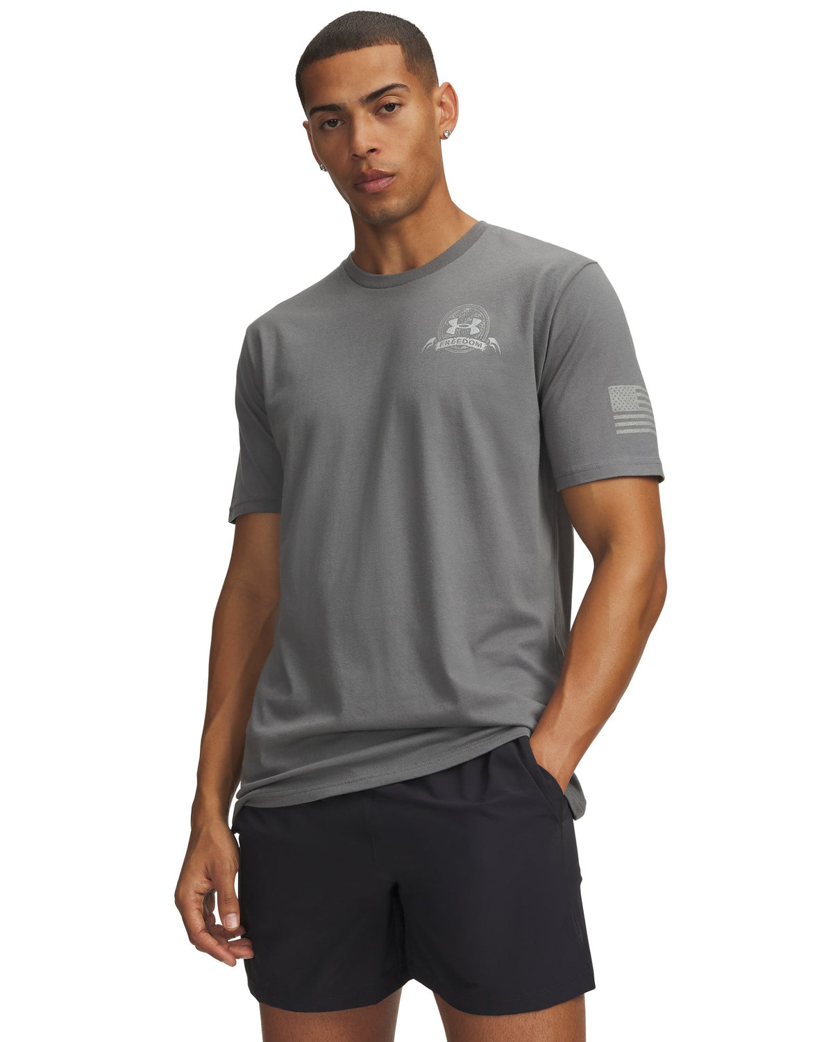 UA Freedom Military Snake Men's Short Sleeve - Green