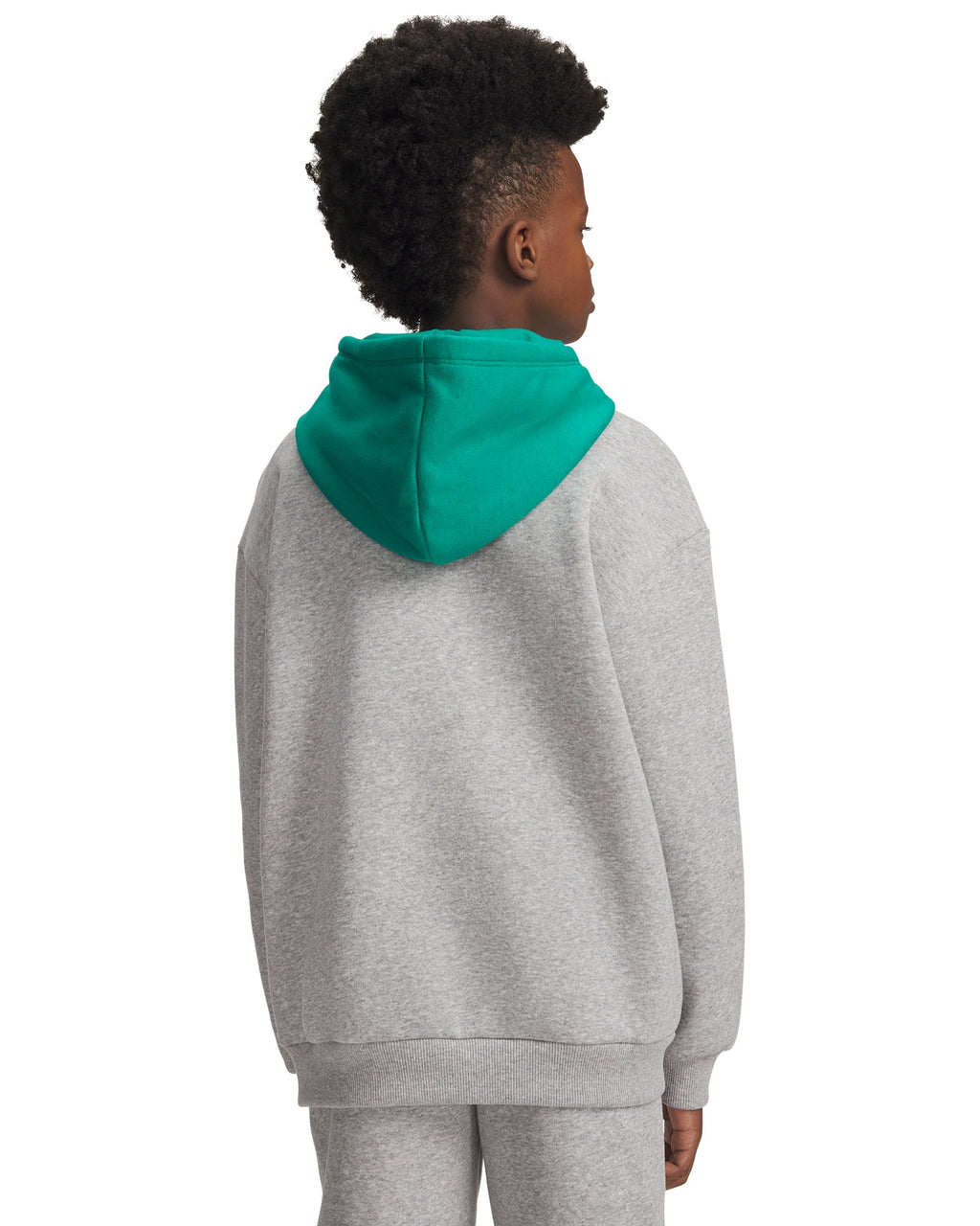 UA Rival Fleece Graphics Boys' Hoodie - Gray