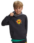 UA Rival Fleece Graphics Boys' Hoodie - Gray