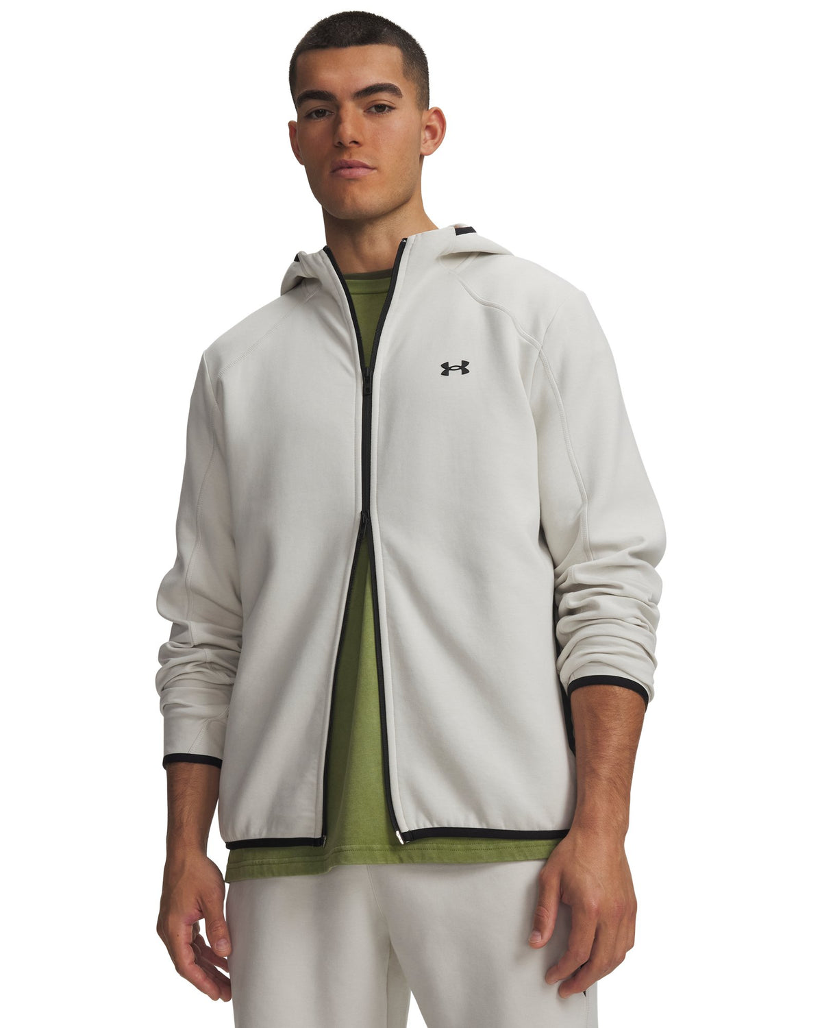 UA Unstoppable Fleece Men's Full Zip - White