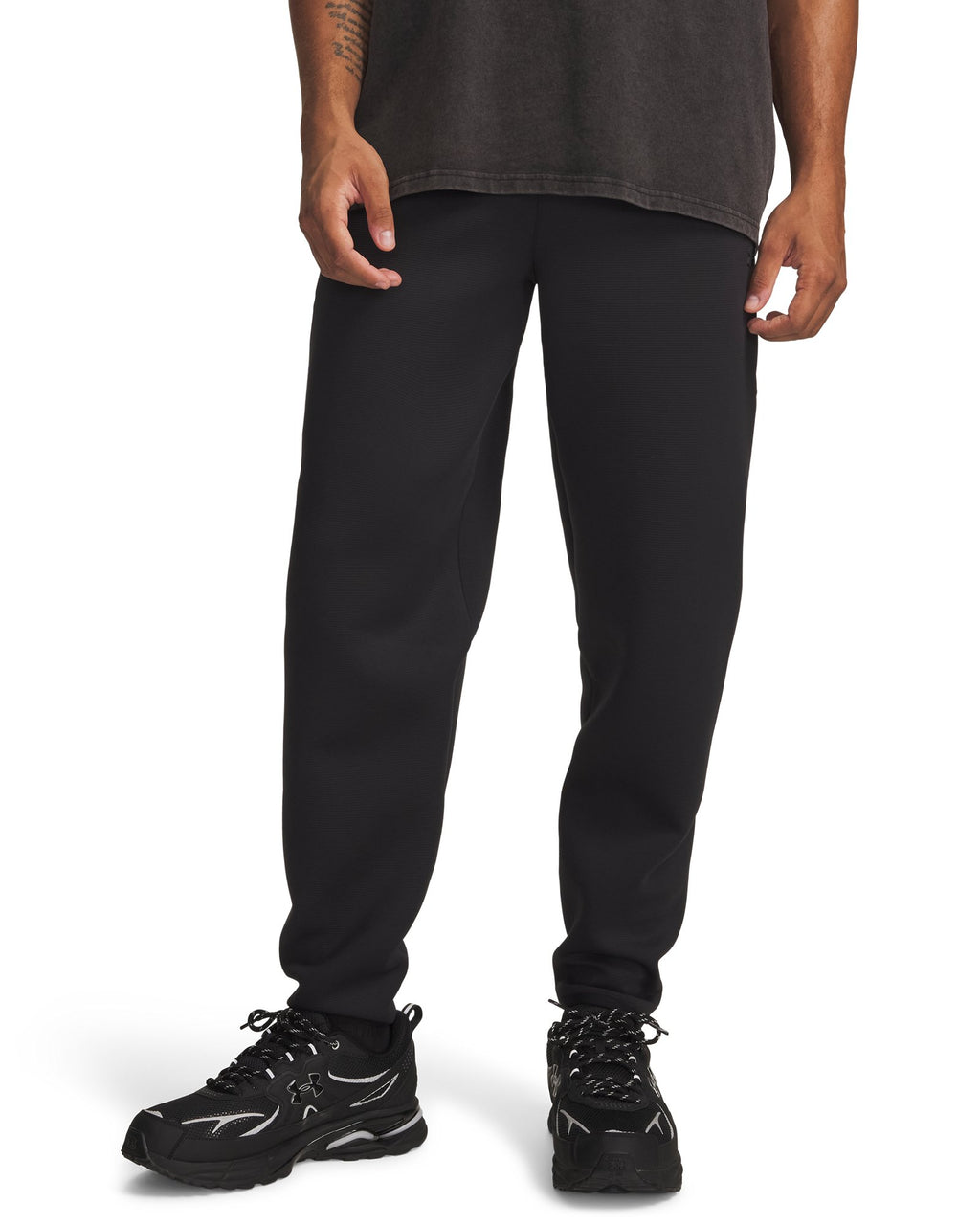 UA Unstoppable Fleece Textured Men's Joggers - Black