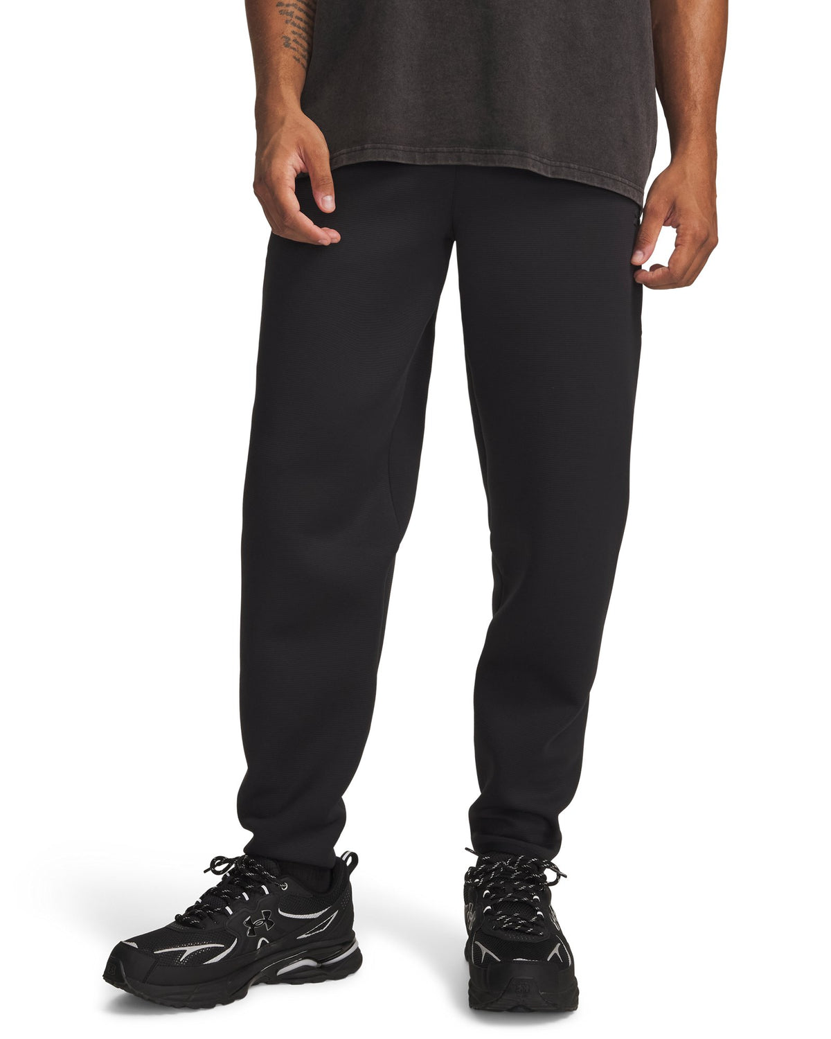 UA Unstoppable Fleece Textured Men's Joggers - Black