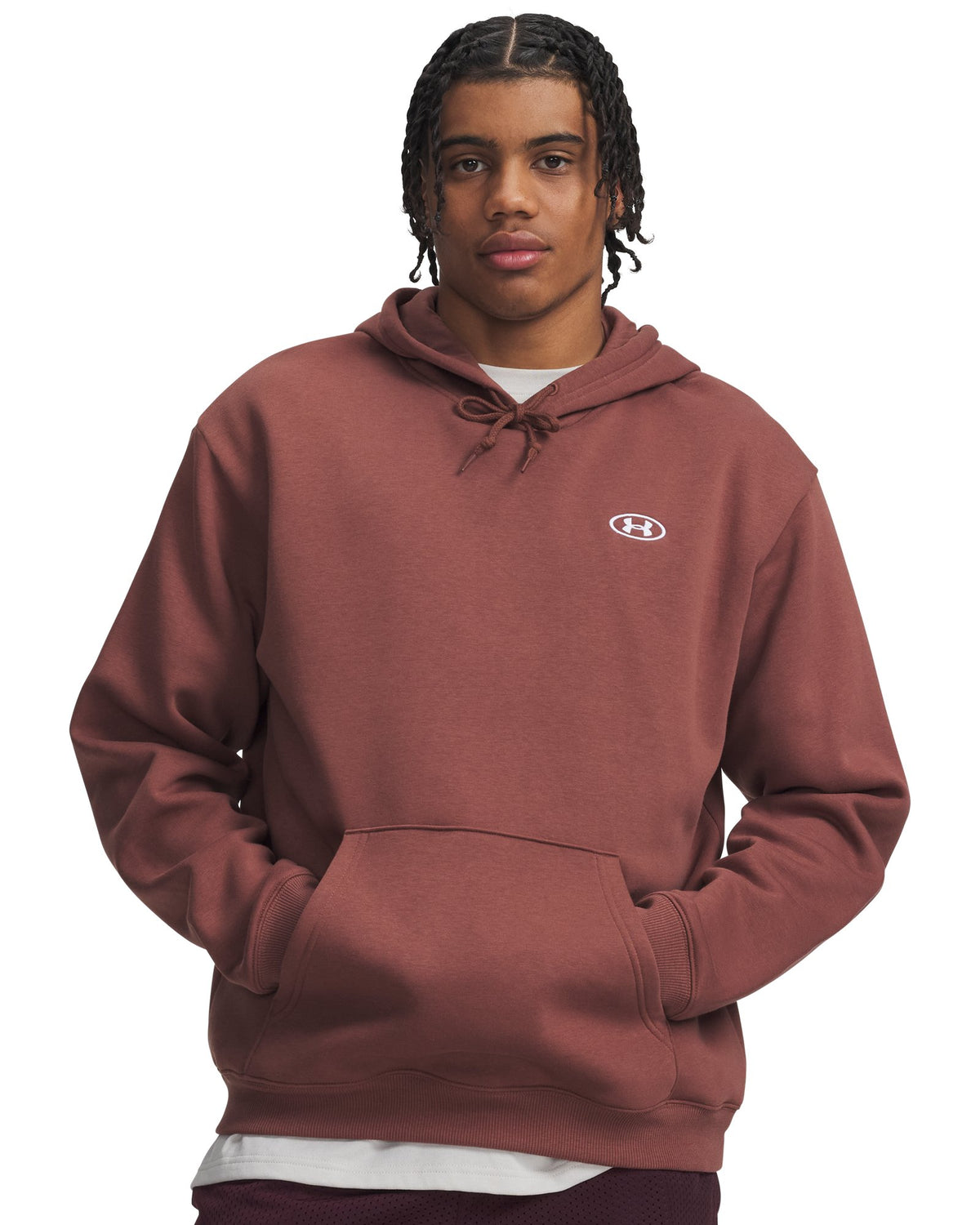 UA Rival Fleece Men's Hoodie - Brown