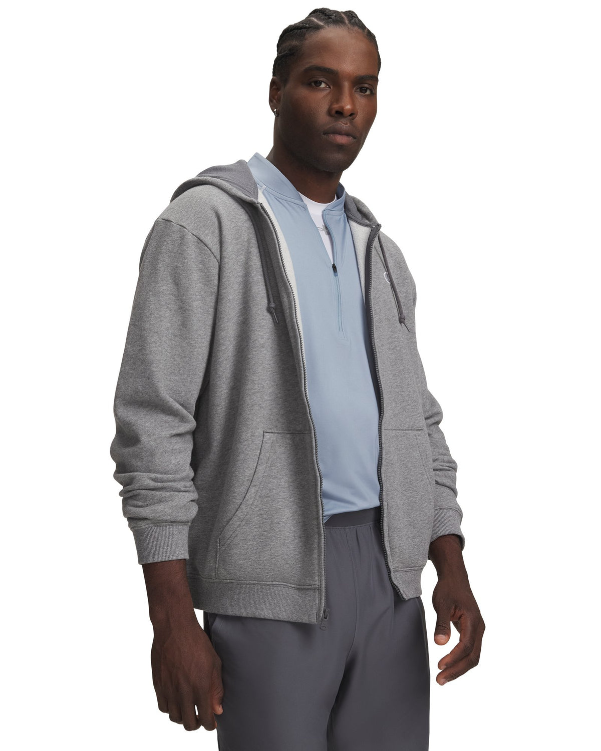 UA Rival Fleece Men's Full-Zip Hoodie - Gray