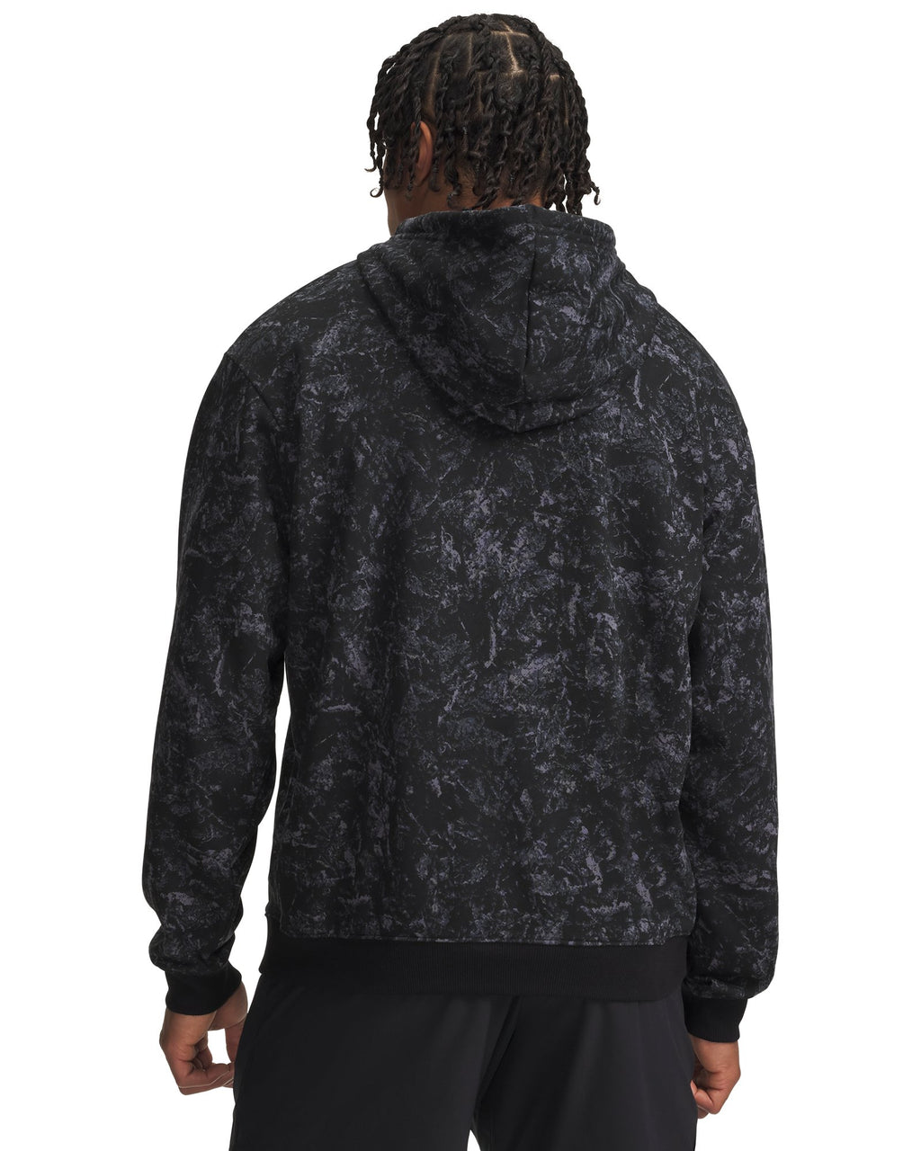 UA Rival Fleece Printed Men's Hoodie - Black