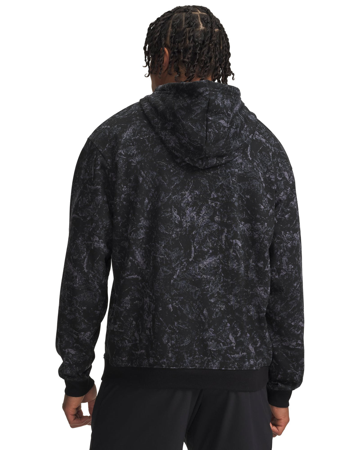 UA Rival Fleece Printed Men's Hoodie - Black