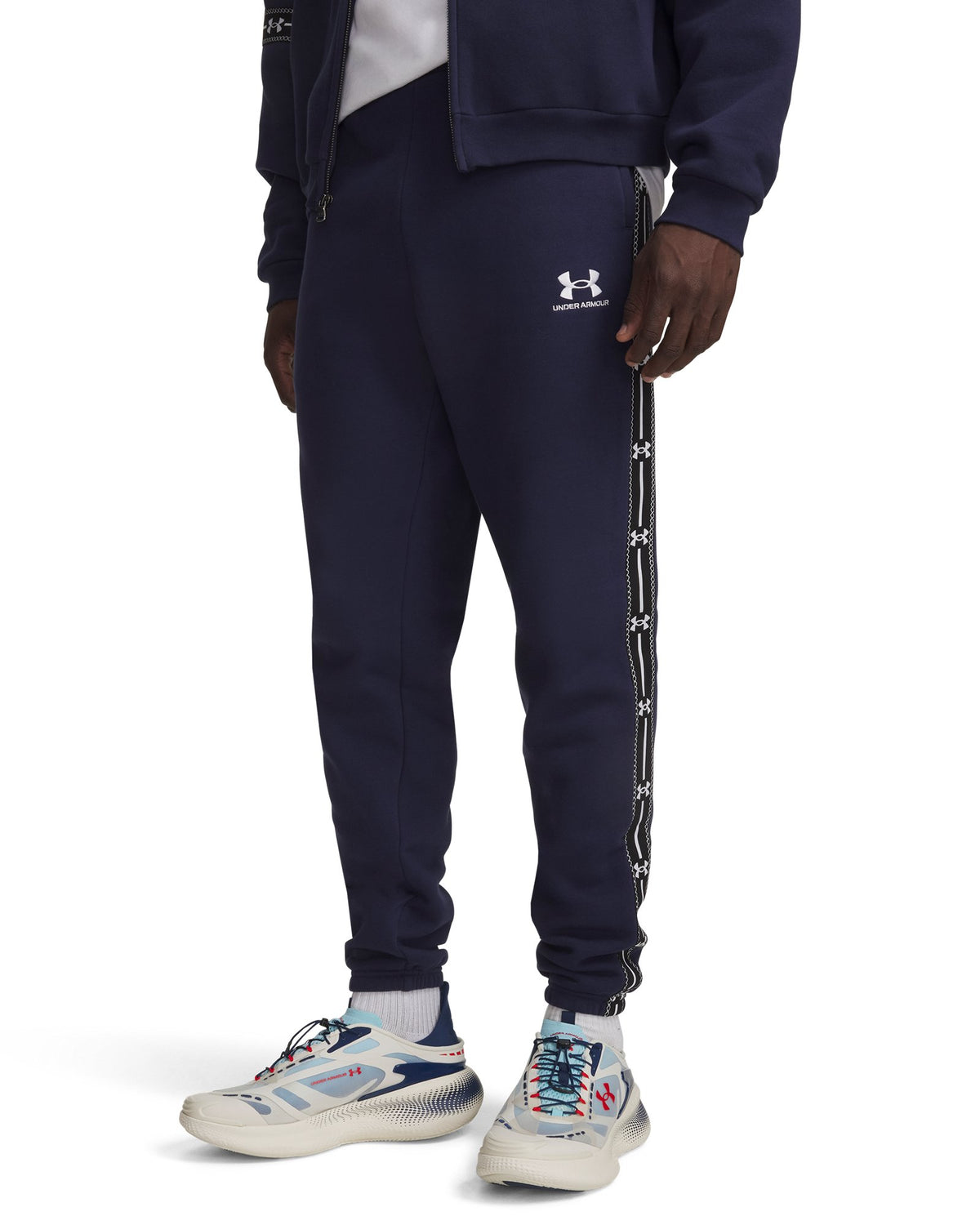 UA Icon Fleece Taped Men's Joggers - Blue