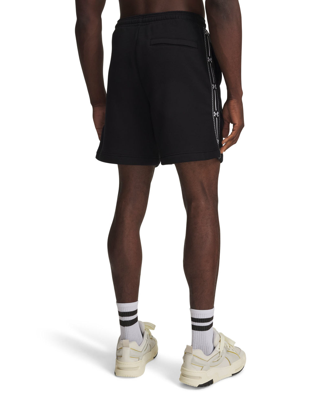 UA Icon Fleece Taped Men's Shorts - Black