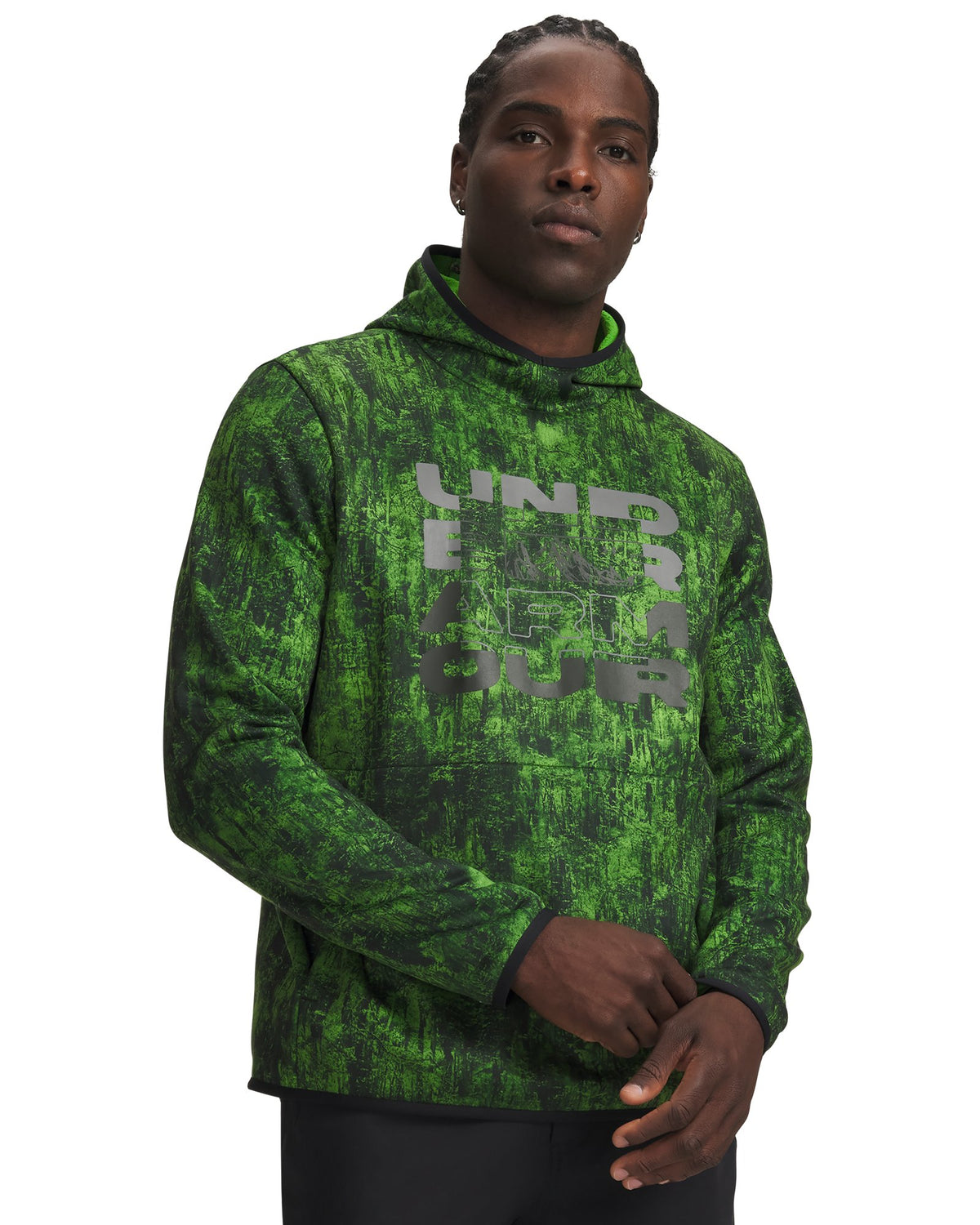 Armour Fleece® Storm Camo Men's Hoodie - Green