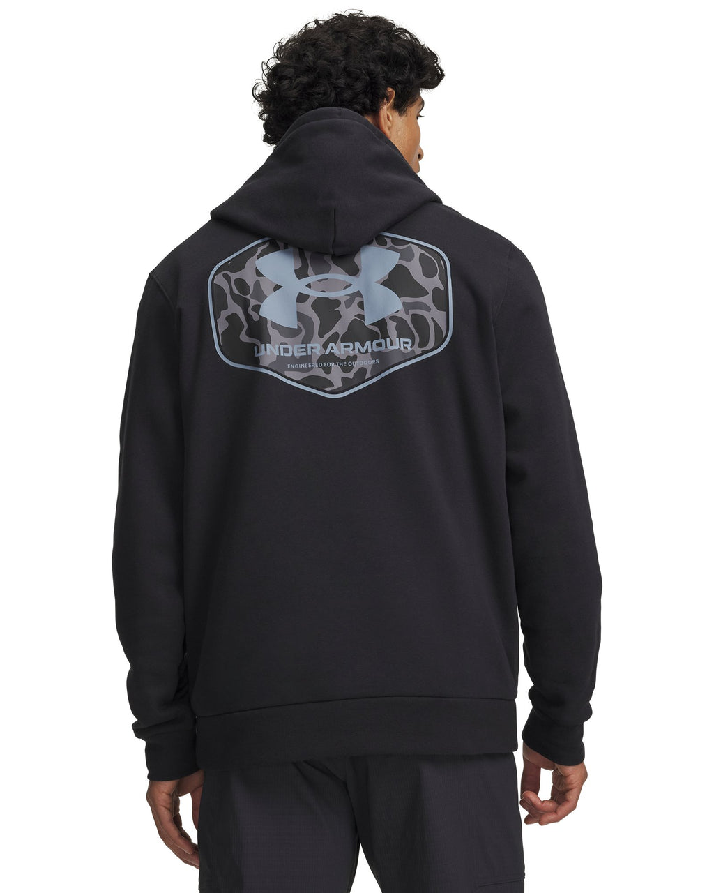 UA Icon Fleece Camo Badge Men's Hoodie - Black