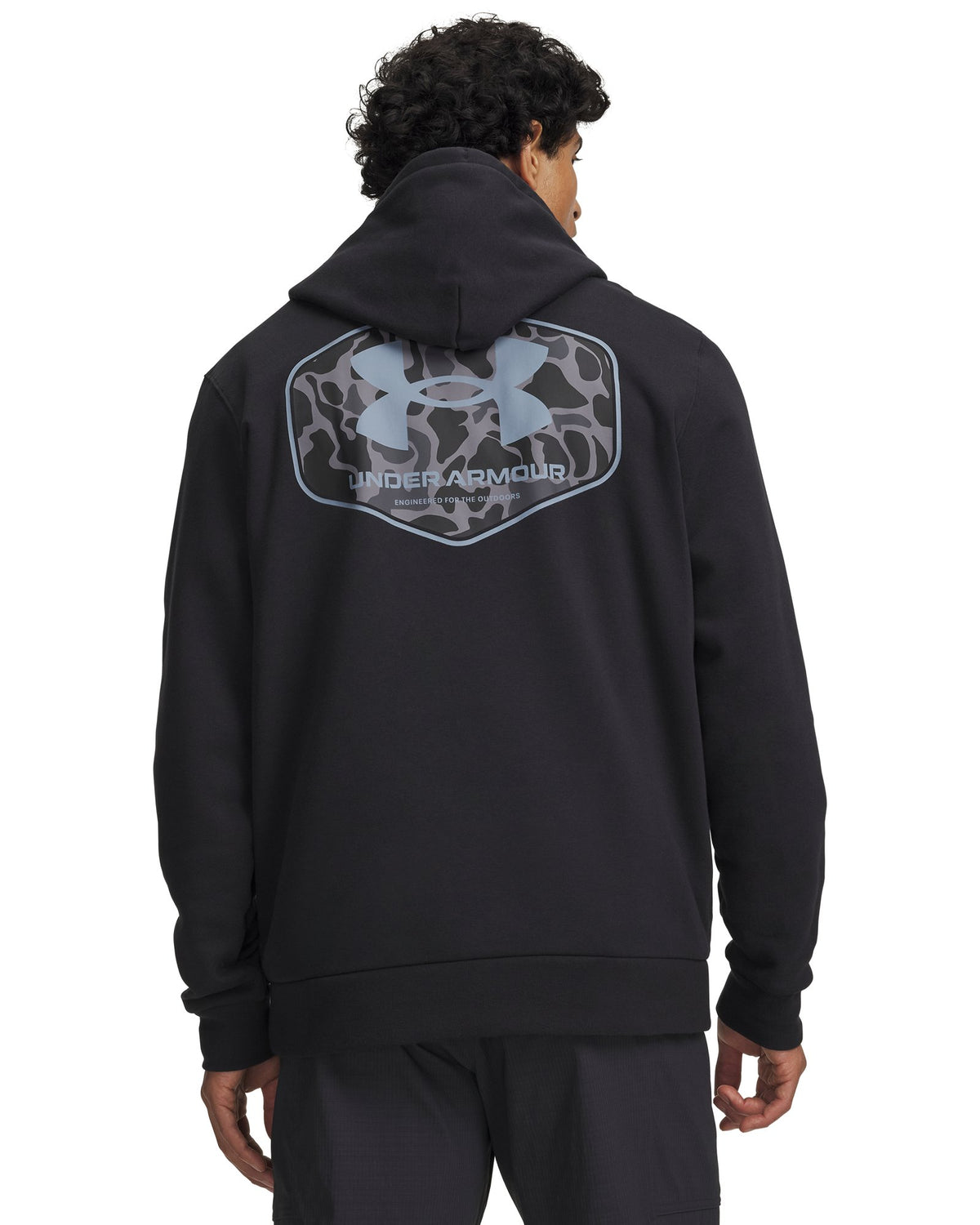 UA Icon Fleece Camo Badge Men's Hoodie - Black